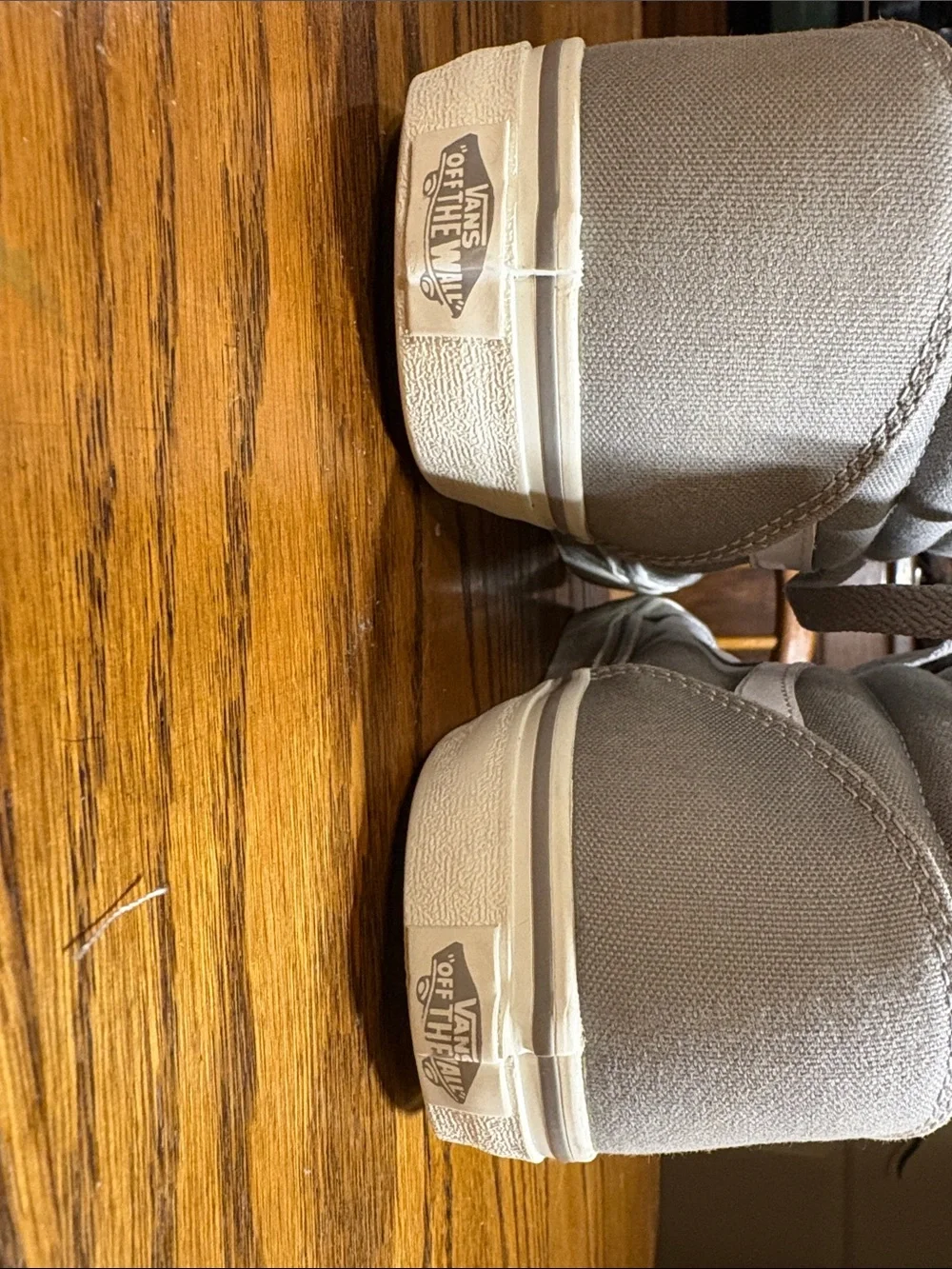 Vans Gray High-Top Canvas Sneakers with White Side Stripe - Picture 8 of 8